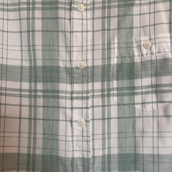 Weatherproof men’s white and green short sleeve button down shirt size large - Picture 3 of 9